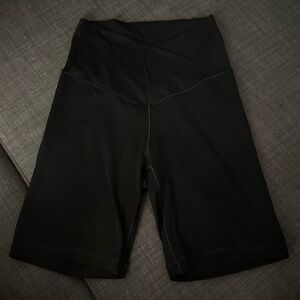 Aerie women’s cross waistband black biker shorts